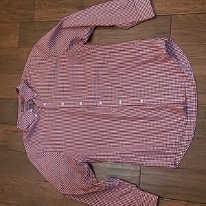 Saddlebred men's long-sleeved plaid button-up shirt size Large